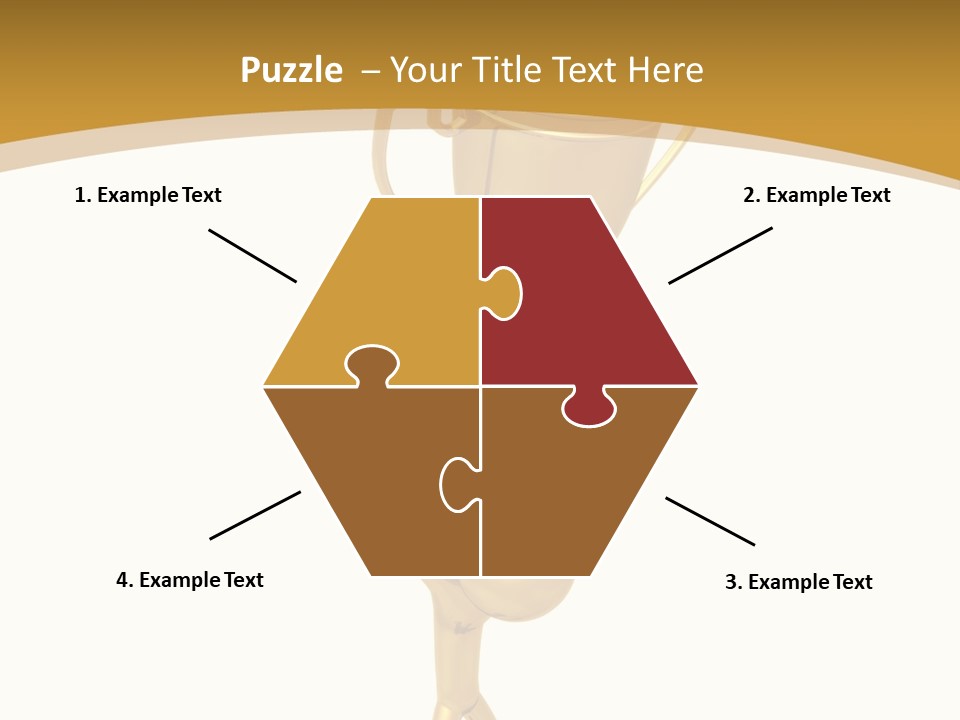 A Golden Trophy With A Person Holding It PowerPoint Template