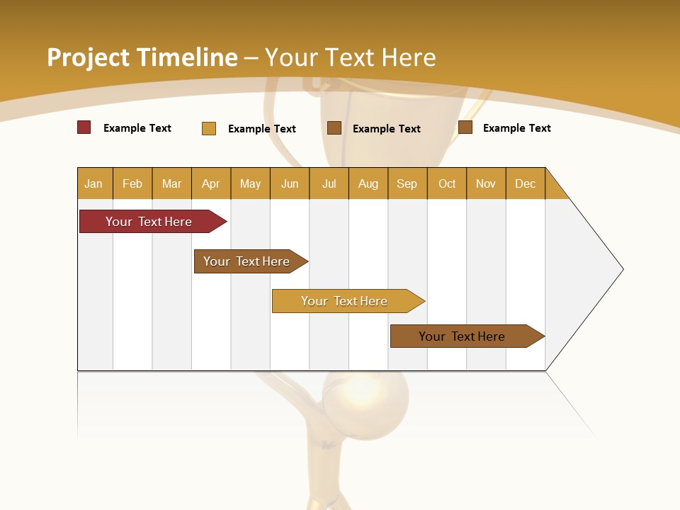 A Golden Trophy With A Person Holding It PowerPoint Template