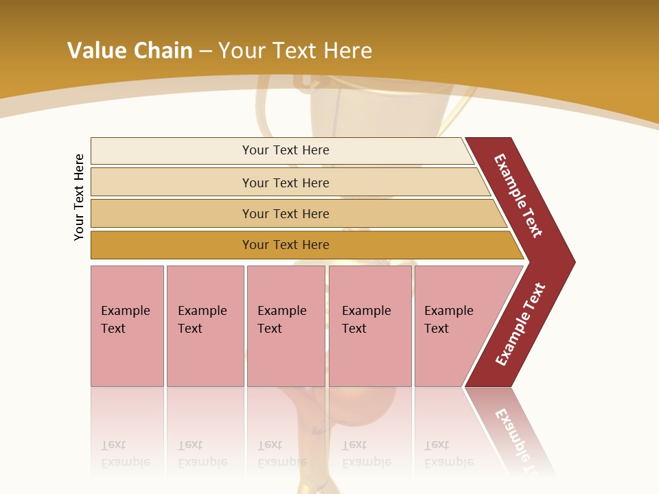 A Golden Trophy With A Person Holding It PowerPoint Template