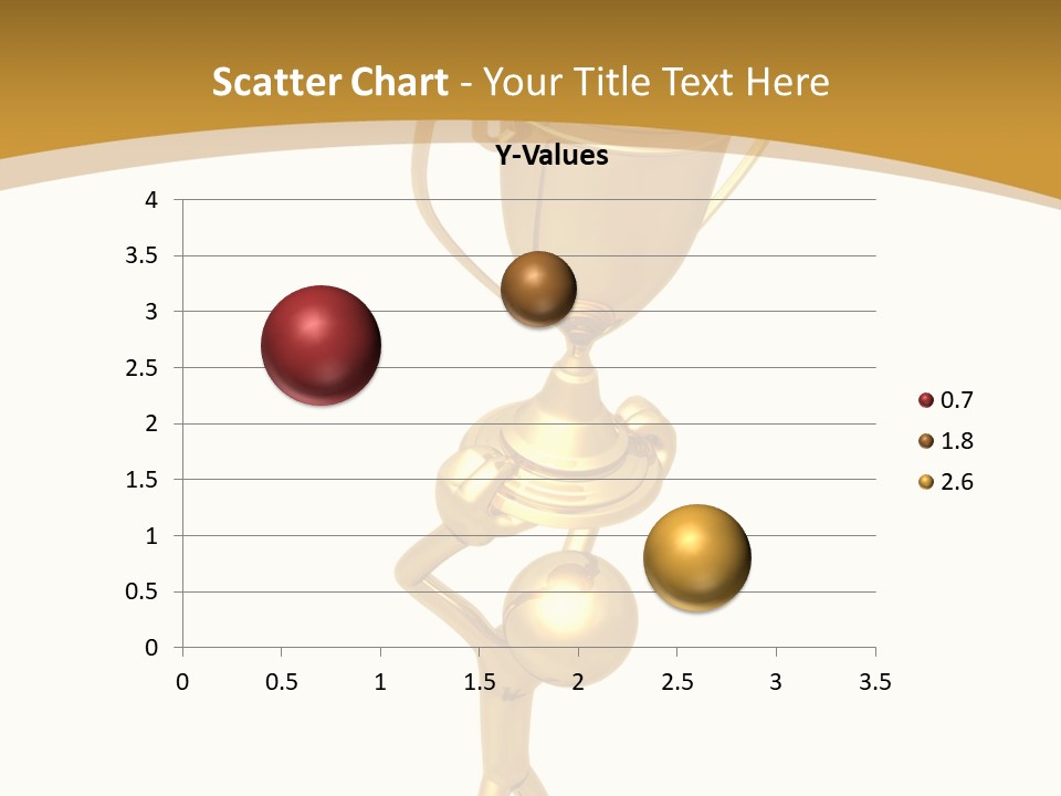 A Golden Trophy With A Person Holding It PowerPoint Template