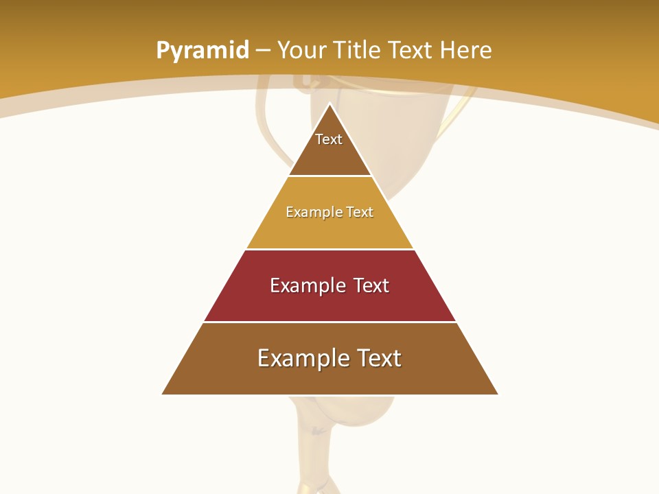 A Golden Trophy With A Person Holding It PowerPoint Template