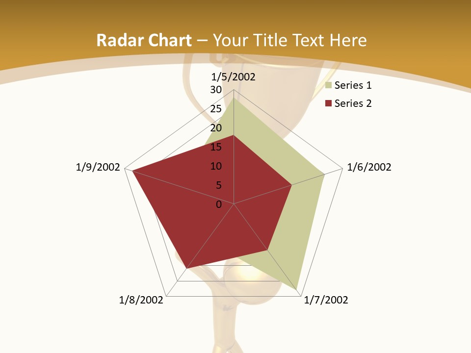 A Golden Trophy With A Person Holding It PowerPoint Template