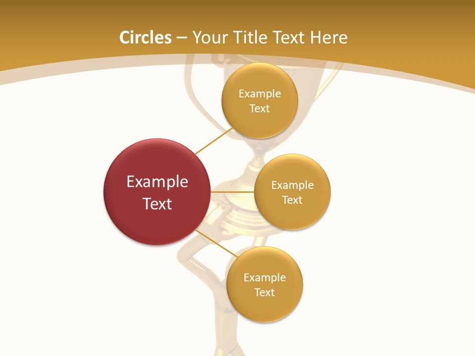 A Golden Trophy With A Person Holding It PowerPoint Template