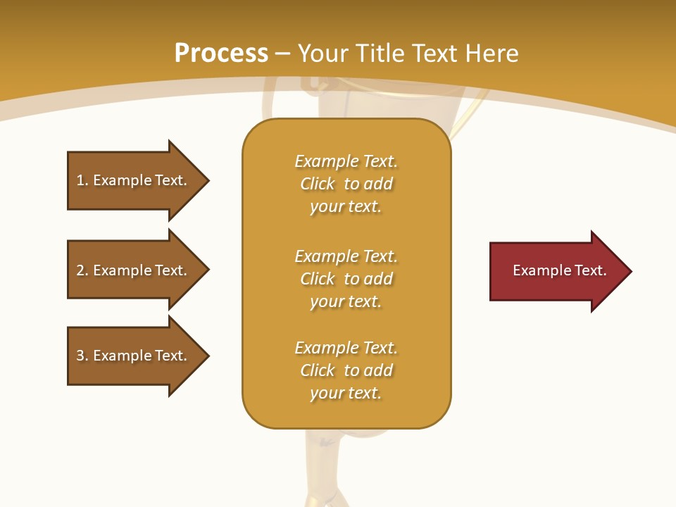 A Golden Trophy With A Person Holding It PowerPoint Template
