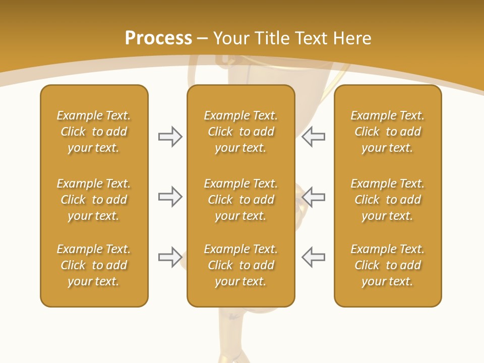 A Golden Trophy With A Person Holding It PowerPoint Template