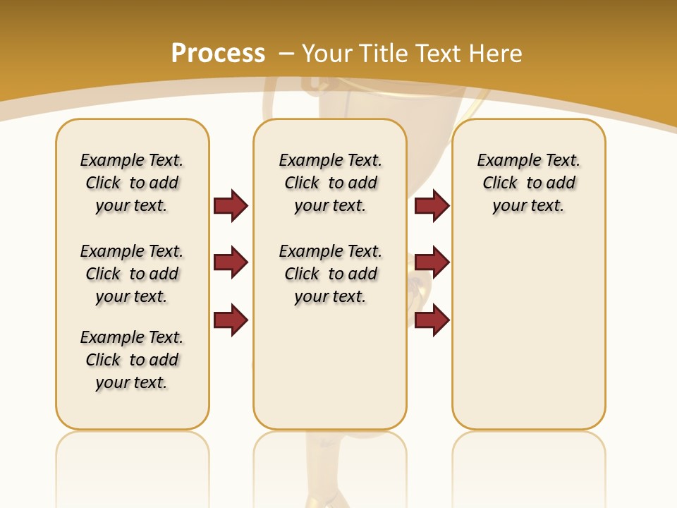 A Golden Trophy With A Person Holding It PowerPoint Template