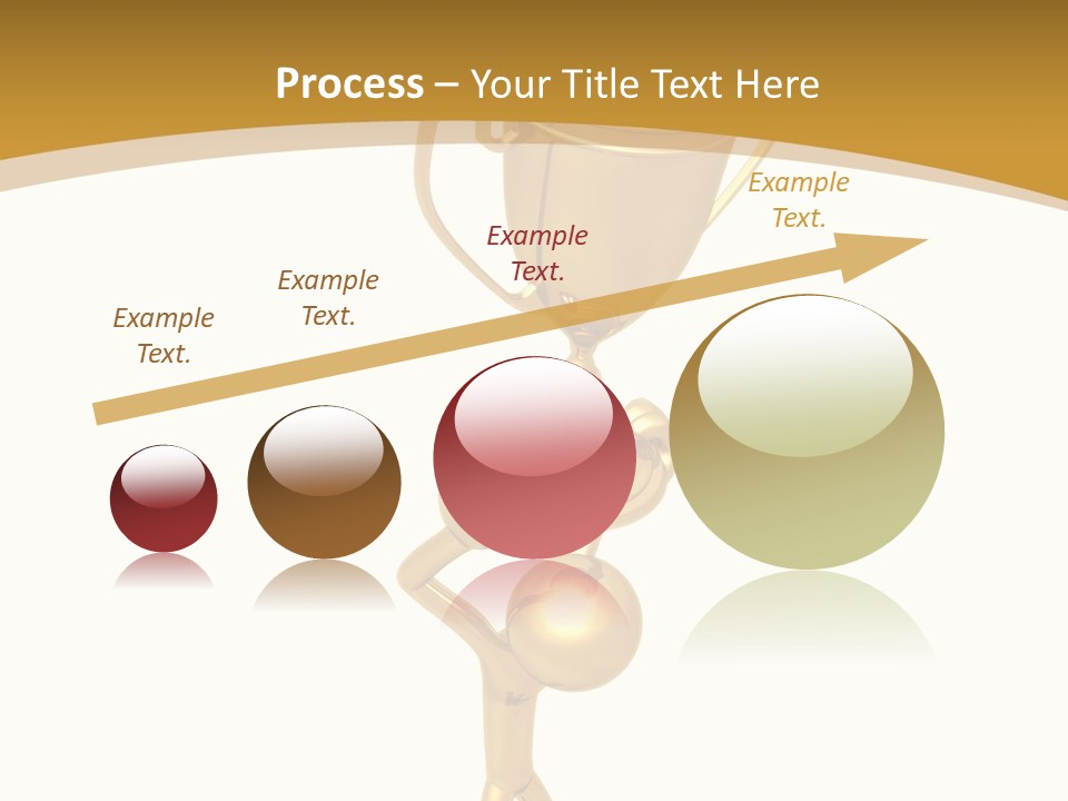 A Golden Trophy With A Person Holding It PowerPoint Template