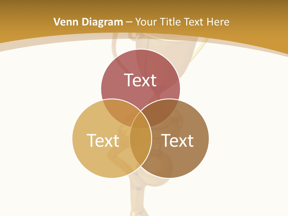 A Golden Trophy With A Person Holding It PowerPoint Template