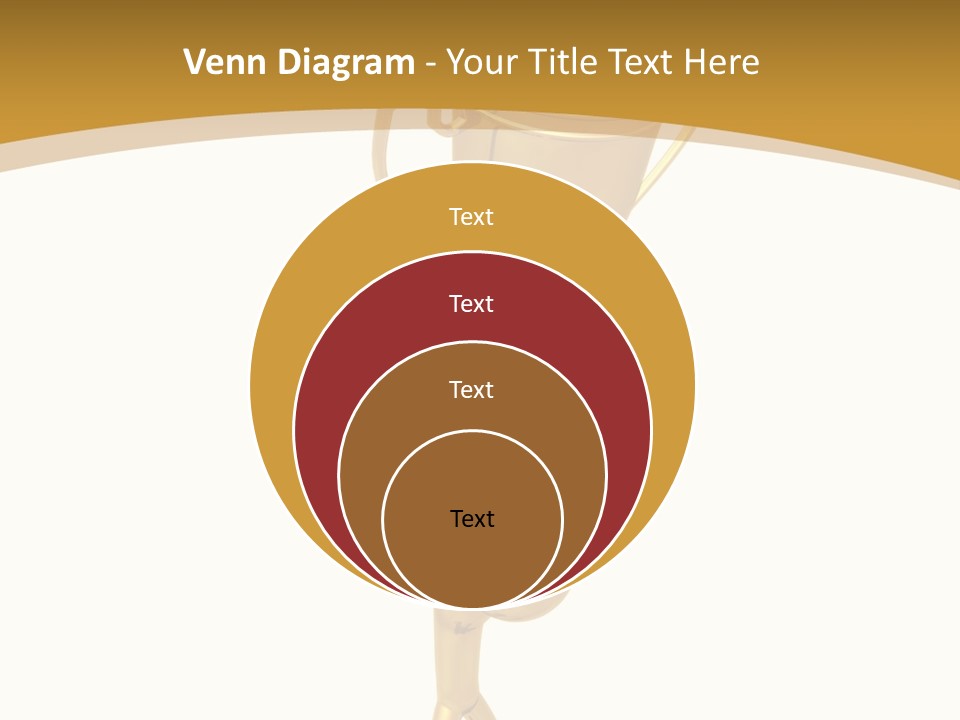 A Golden Trophy With A Person Holding It PowerPoint Template