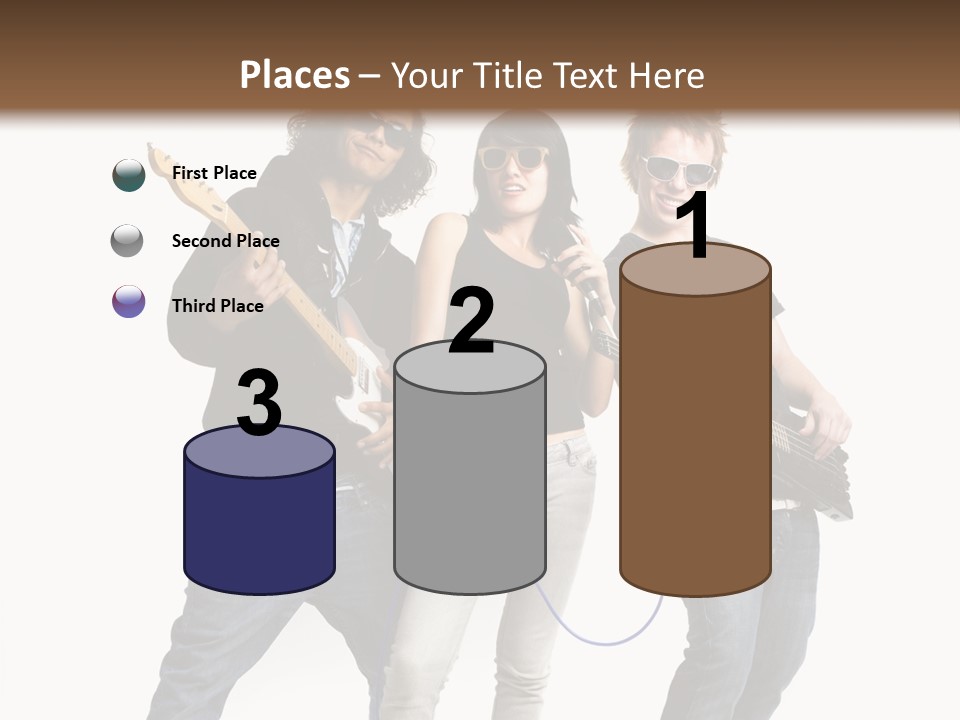 Girl Microphone Musician PowerPoint Template