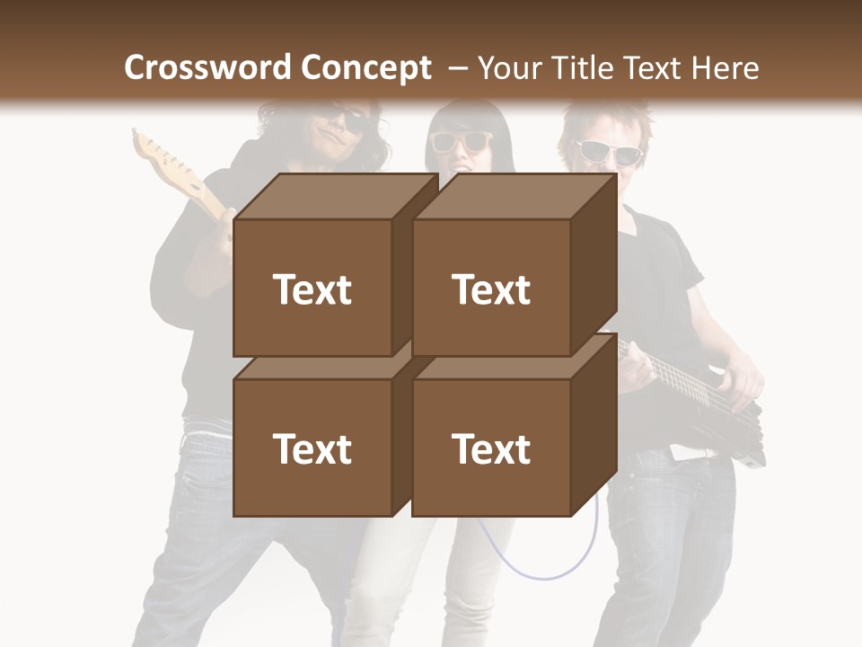 Girl Microphone Musician PowerPoint Template