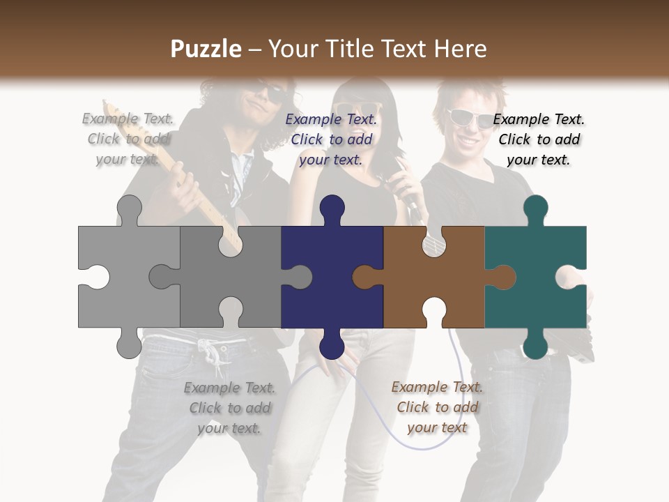 Girl Microphone Musician PowerPoint Template