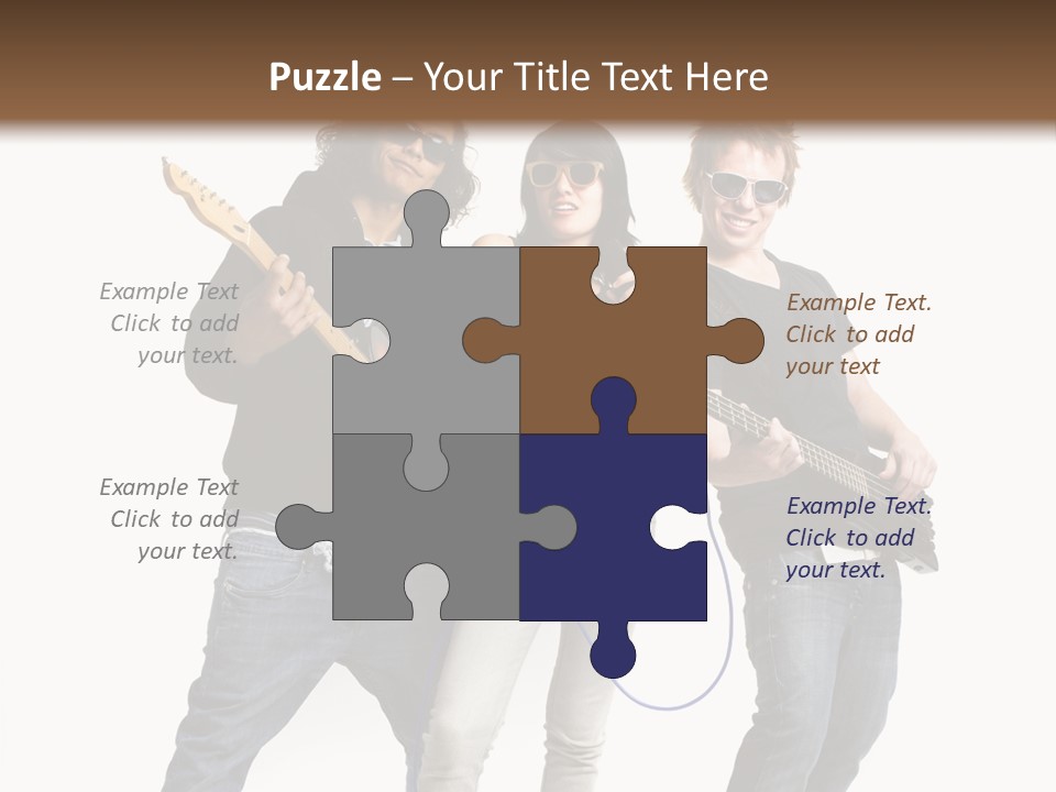 Girl Microphone Musician PowerPoint Template