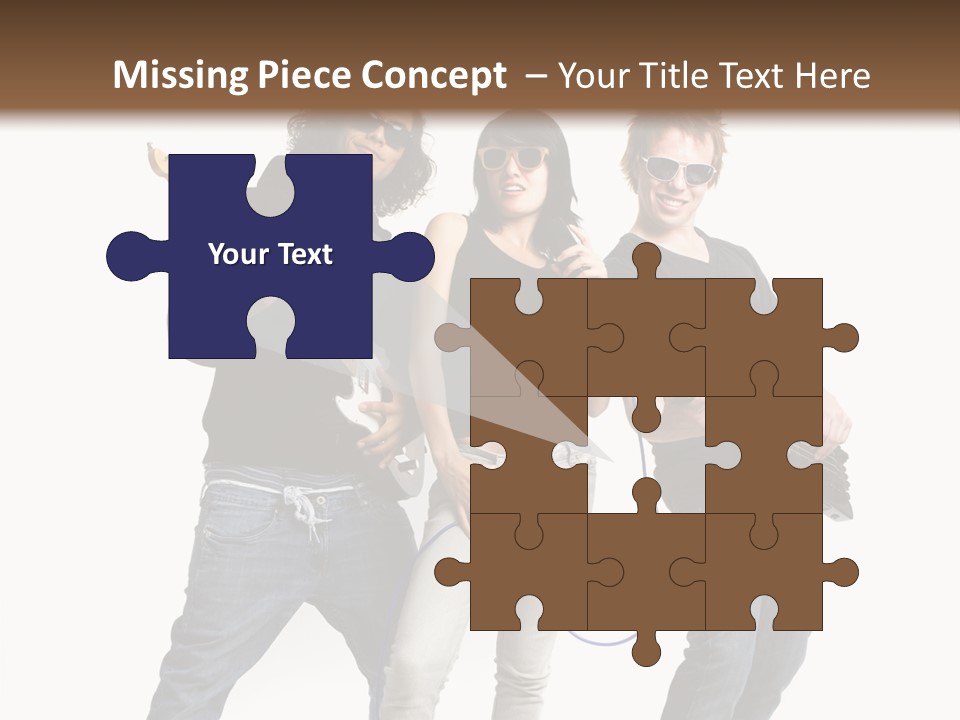 Girl Microphone Musician PowerPoint Template