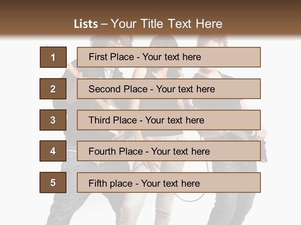 Girl Microphone Musician PowerPoint Template
