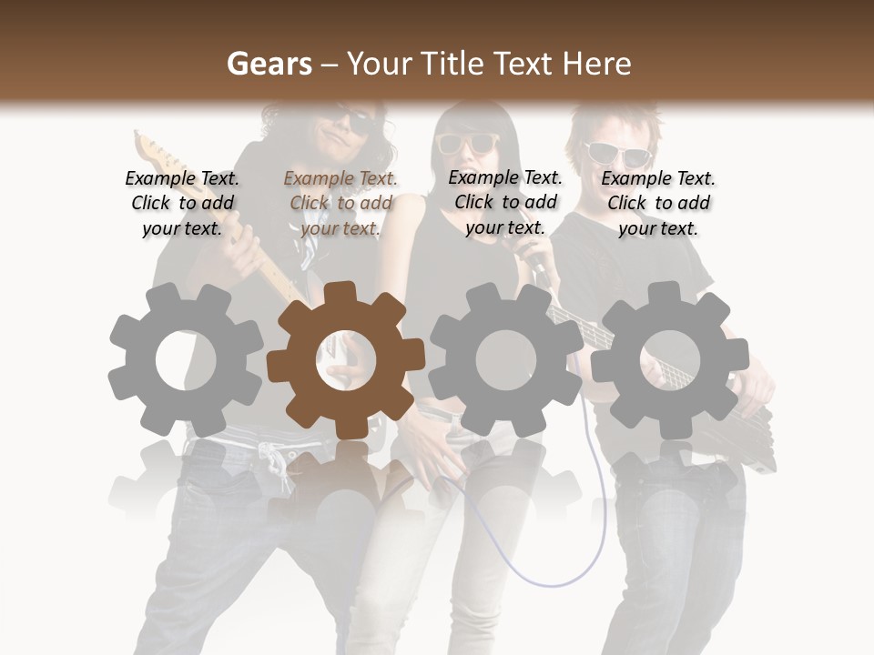 Girl Microphone Musician PowerPoint Template