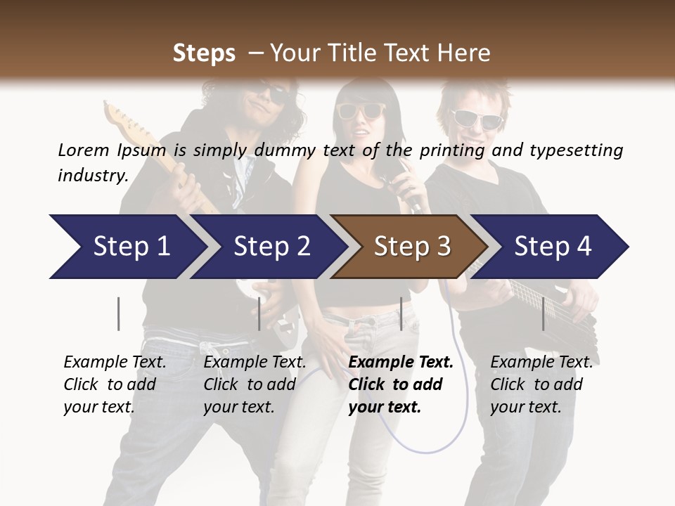 Girl Microphone Musician PowerPoint Template