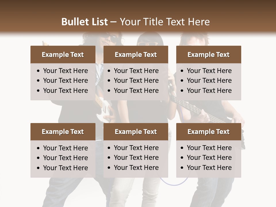 Girl Microphone Musician PowerPoint Template