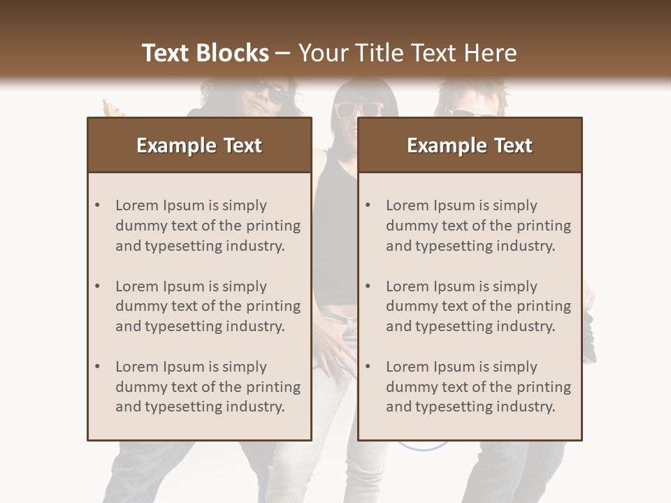 Girl Microphone Musician PowerPoint Template