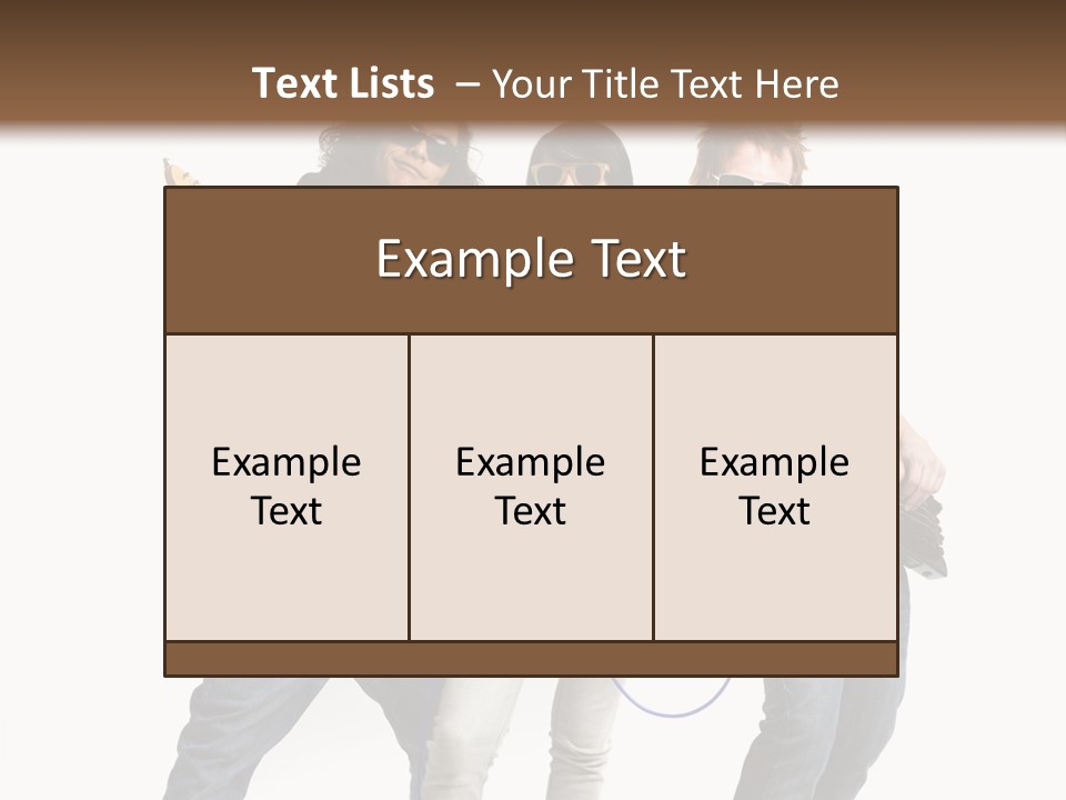 Girl Microphone Musician PowerPoint Template