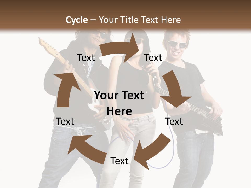 Girl Microphone Musician PowerPoint Template