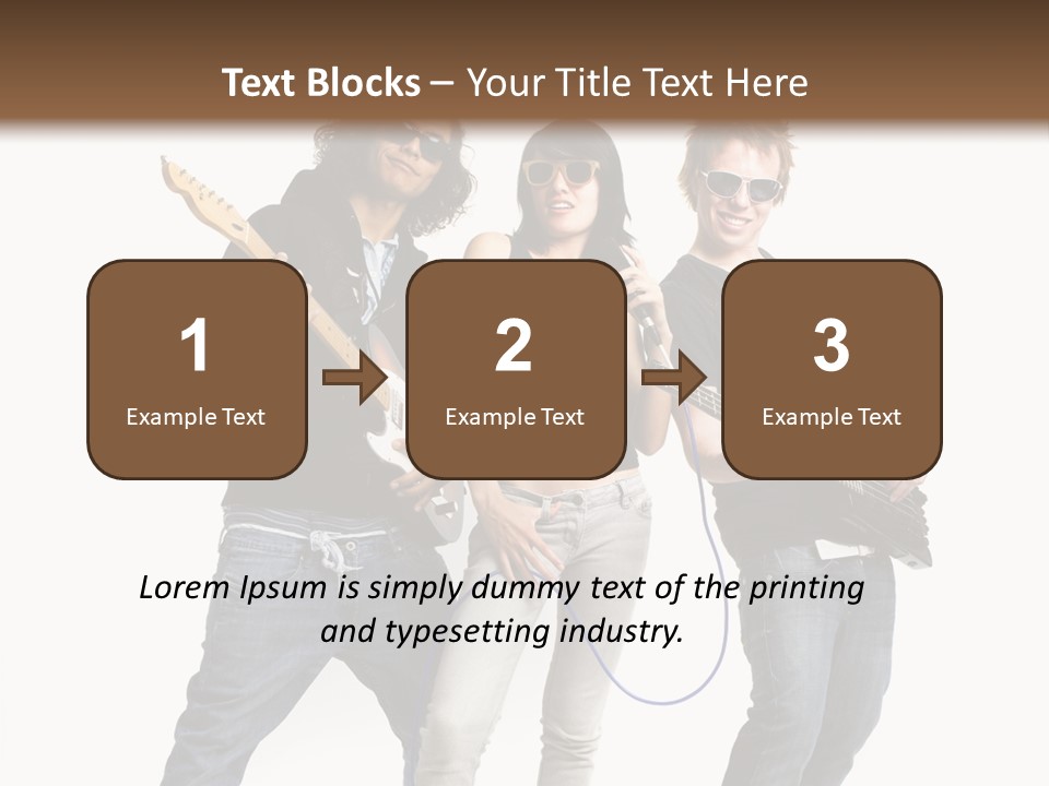 Girl Microphone Musician PowerPoint Template