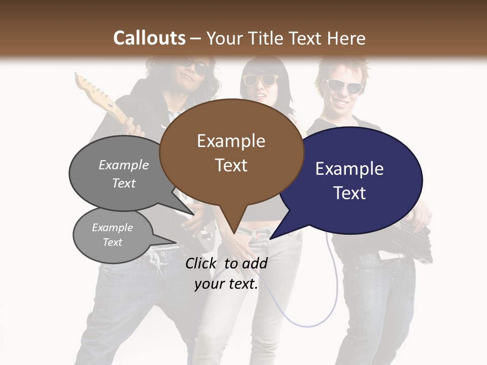 Girl Microphone Musician PowerPoint Template