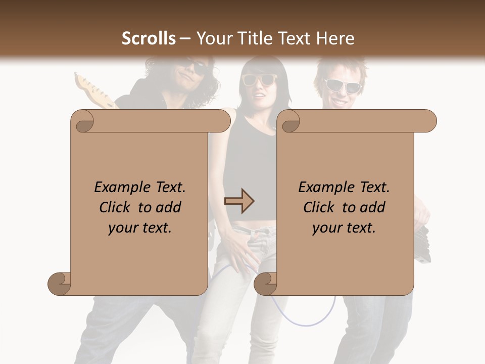 Girl Microphone Musician PowerPoint Template