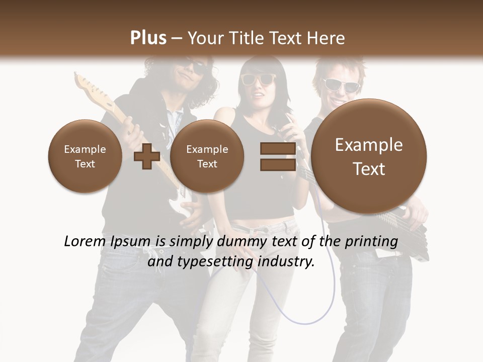 Girl Microphone Musician PowerPoint Template