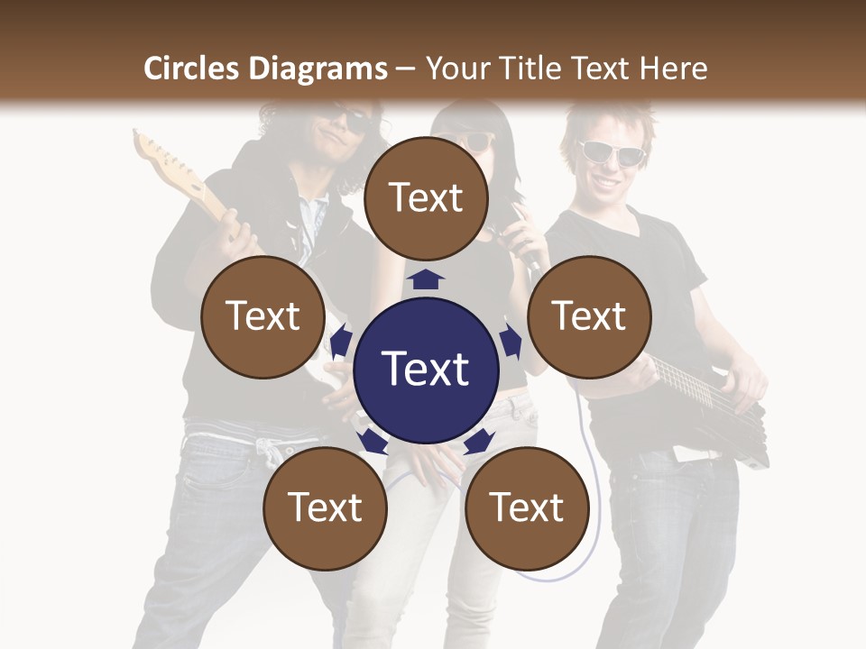 Girl Microphone Musician PowerPoint Template