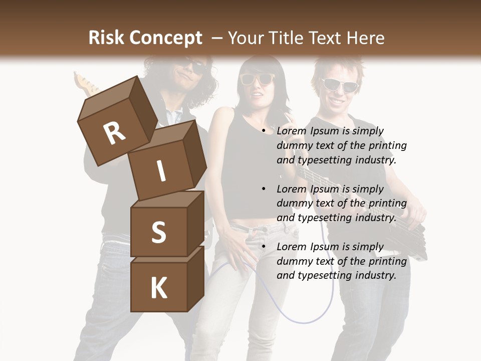 Girl Microphone Musician PowerPoint Template