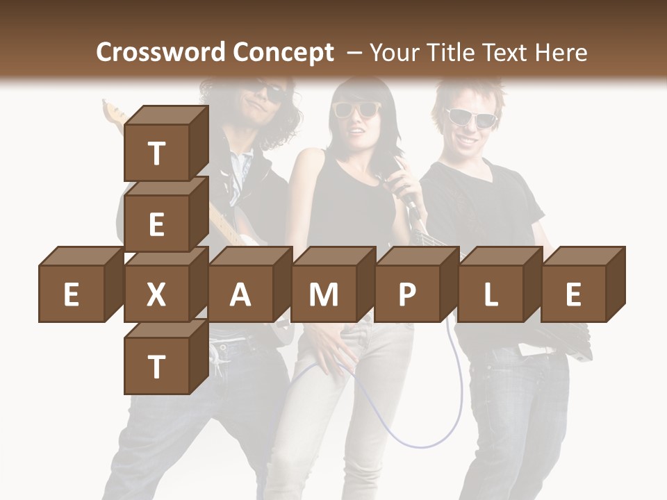 Girl Microphone Musician PowerPoint Template