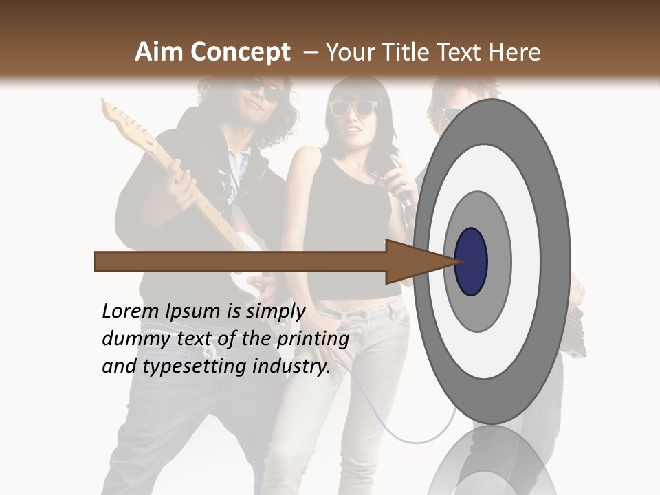 Girl Microphone Musician PowerPoint Template