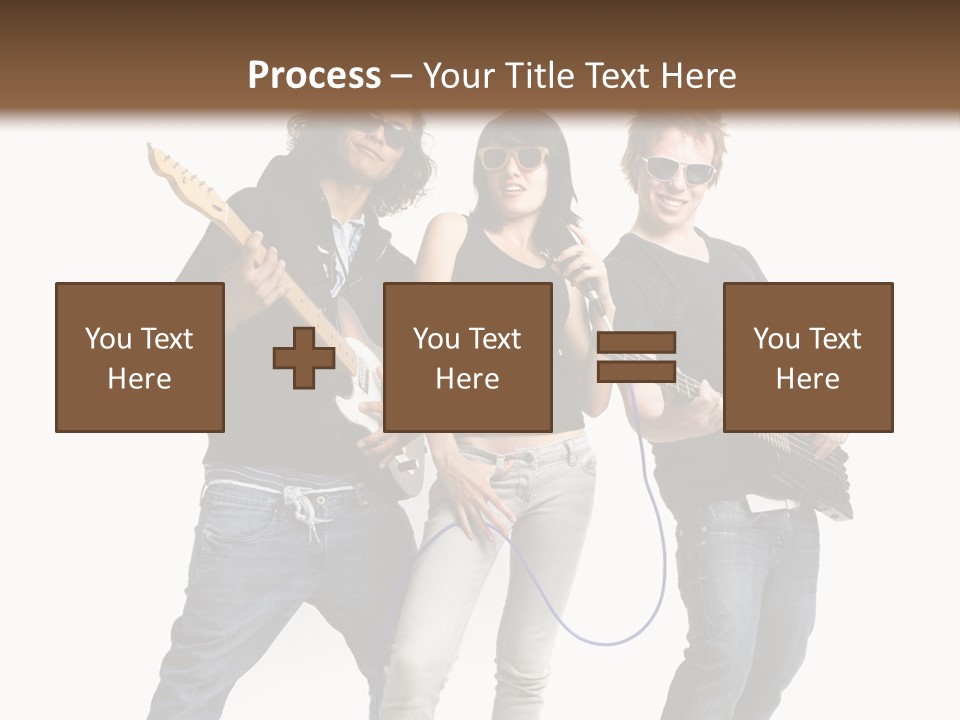Girl Microphone Musician PowerPoint Template