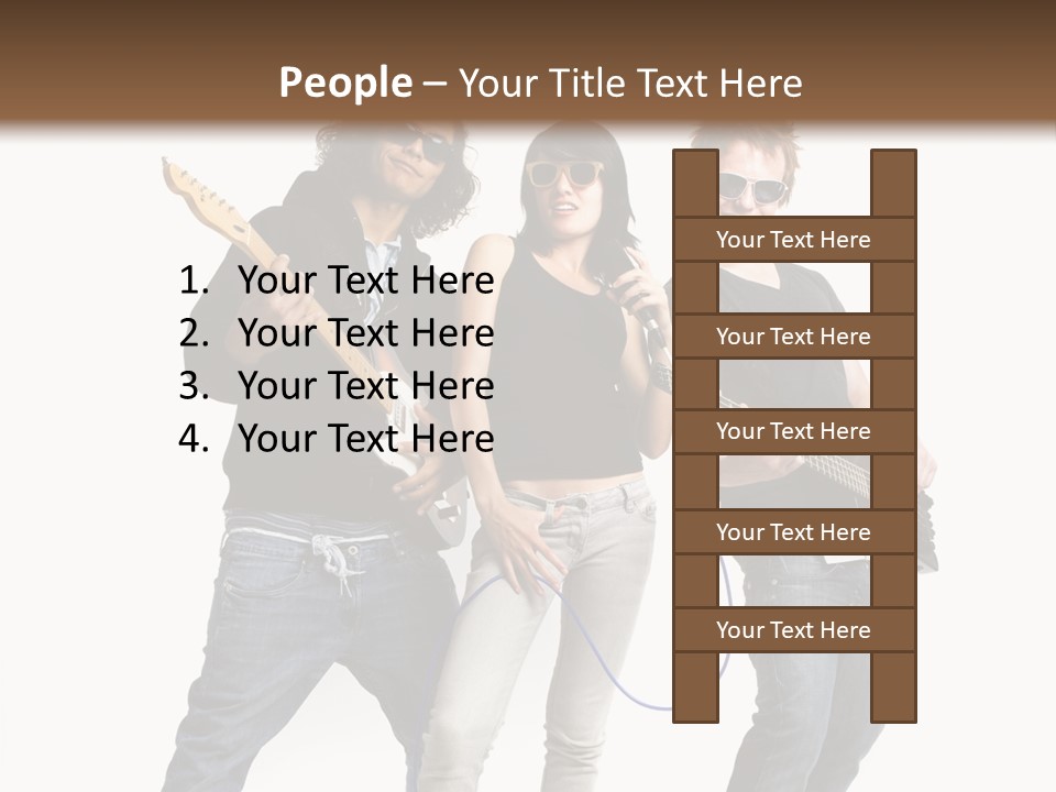 Girl Microphone Musician PowerPoint Template