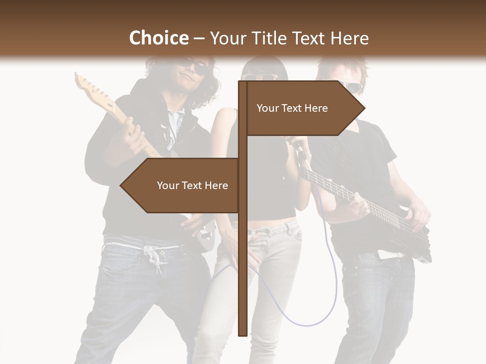 Girl Microphone Musician PowerPoint Template