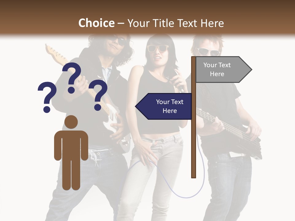 Girl Microphone Musician PowerPoint Template