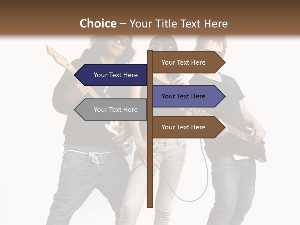 Girl Microphone Musician PowerPoint Template