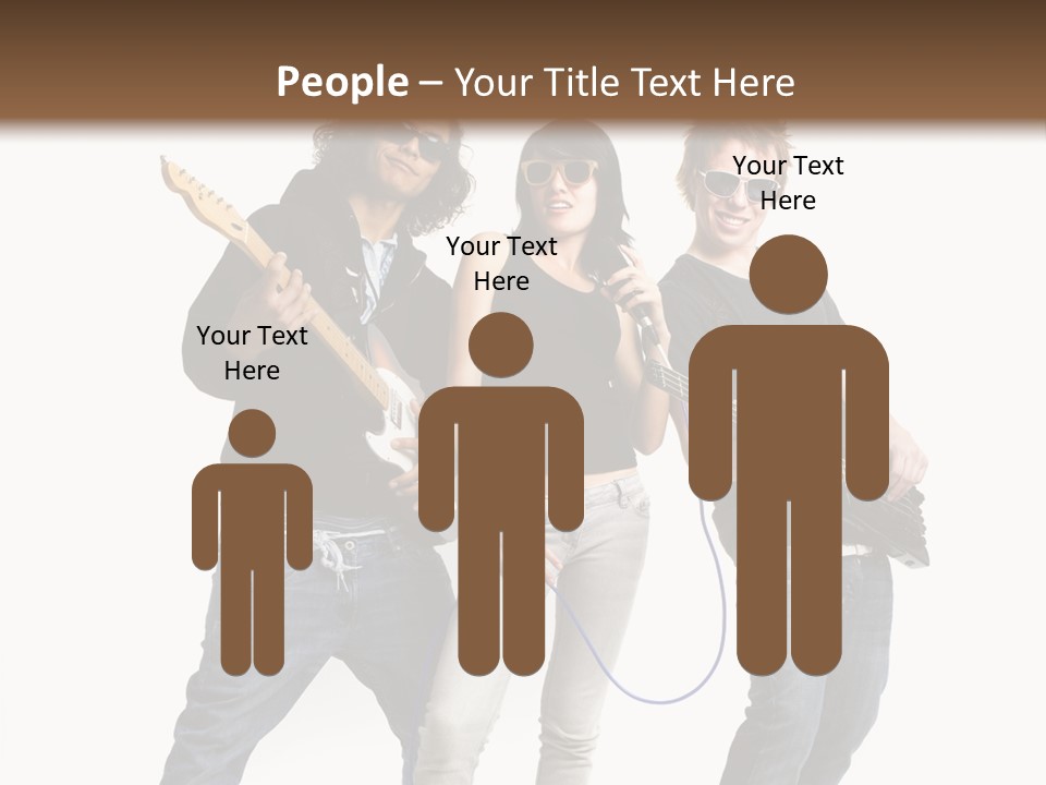 Girl Microphone Musician PowerPoint Template