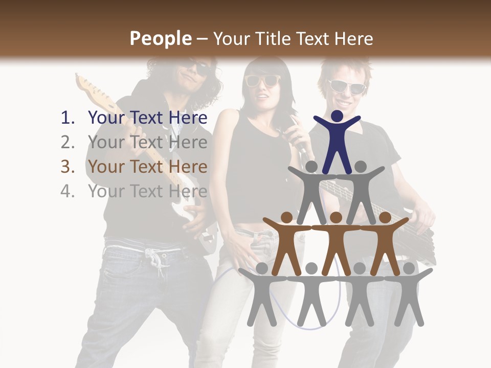 Girl Microphone Musician PowerPoint Template