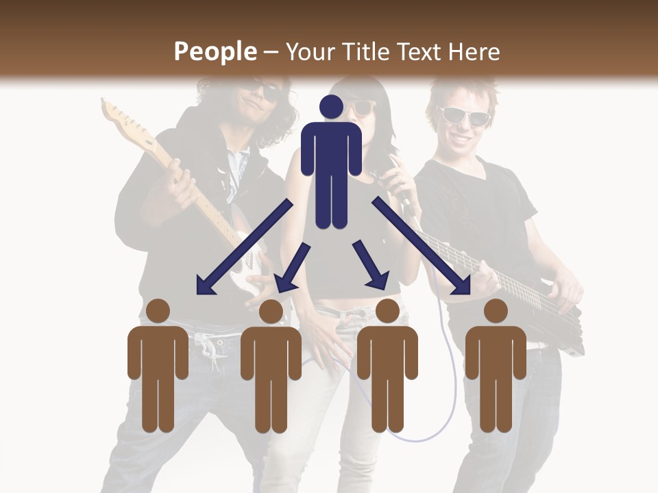 Girl Microphone Musician PowerPoint Template