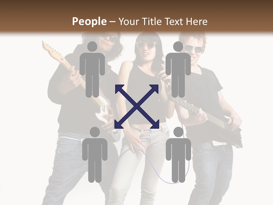 Girl Microphone Musician PowerPoint Template