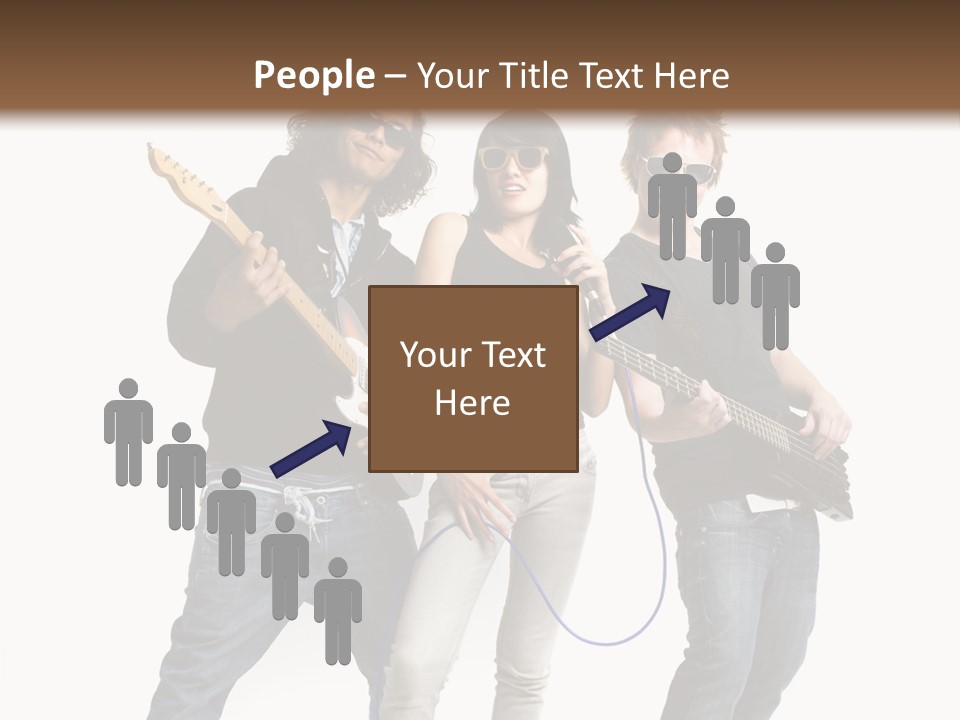 Girl Microphone Musician PowerPoint Template