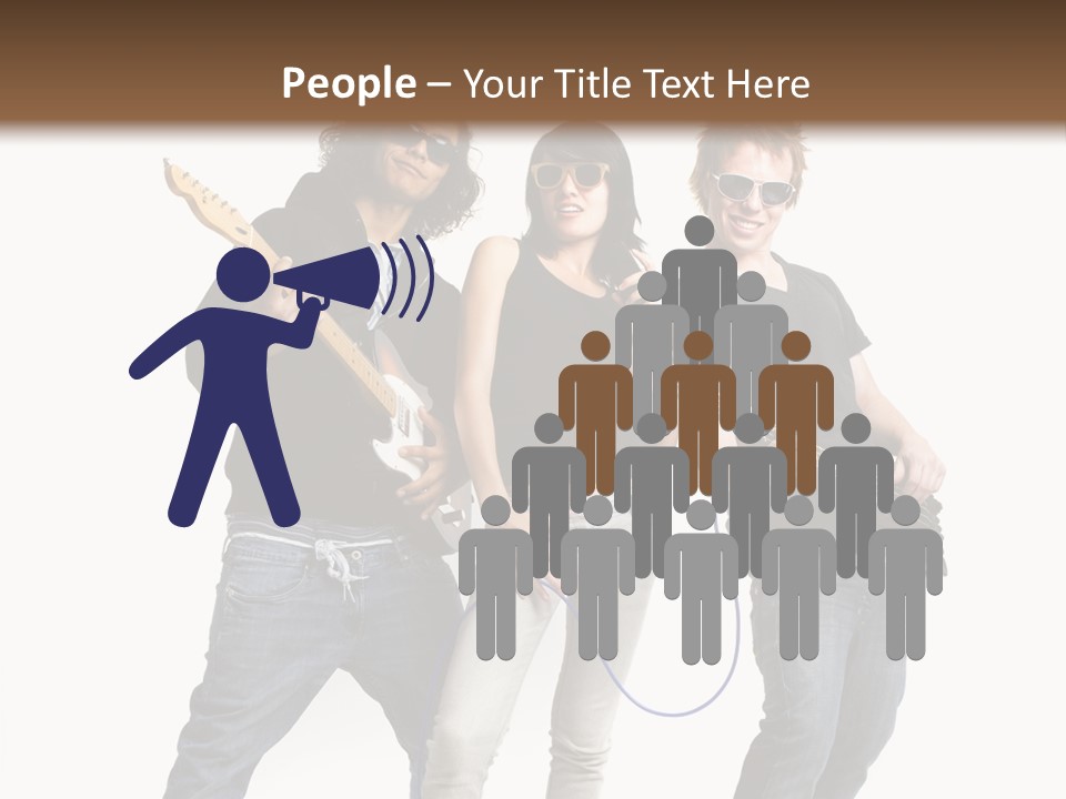 Girl Microphone Musician PowerPoint Template