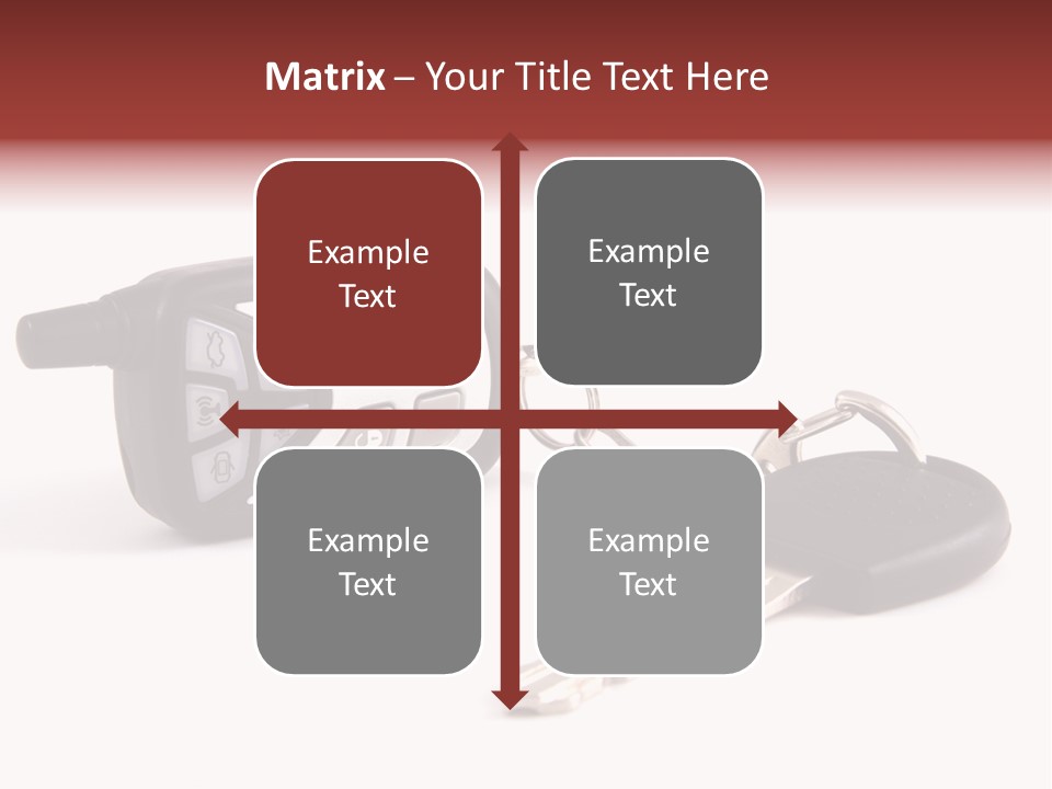 A Car Key Chain With A Remote Control PowerPoint Template