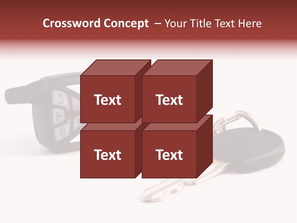 A Car Key Chain With A Remote Control PowerPoint Template