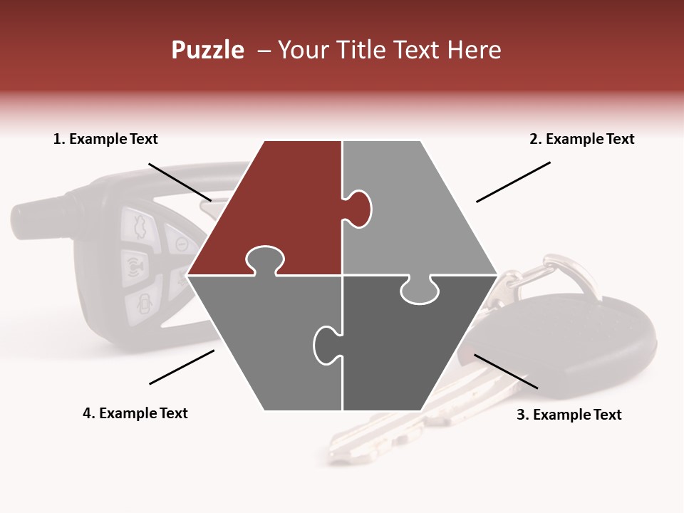 A Car Key Chain With A Remote Control PowerPoint Template