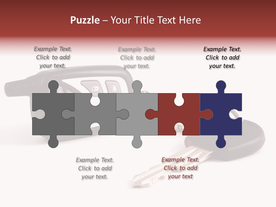 A Car Key Chain With A Remote Control PowerPoint Template