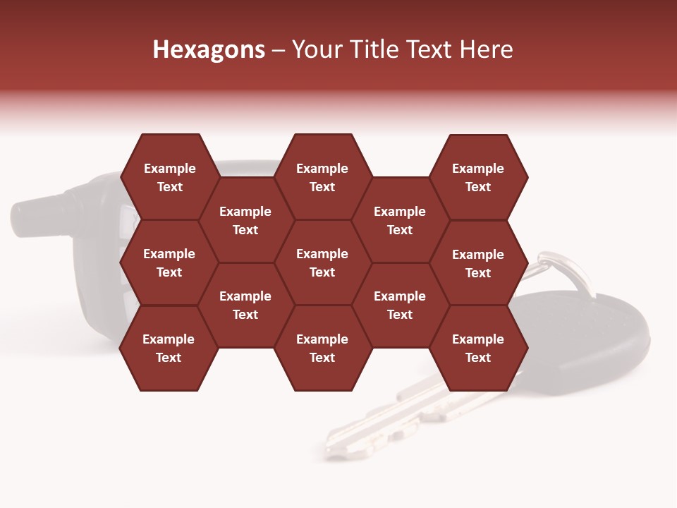 A Car Key Chain With A Remote Control PowerPoint Template