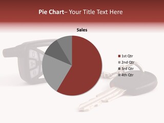 A Car Key Chain With A Remote Control PowerPoint Template